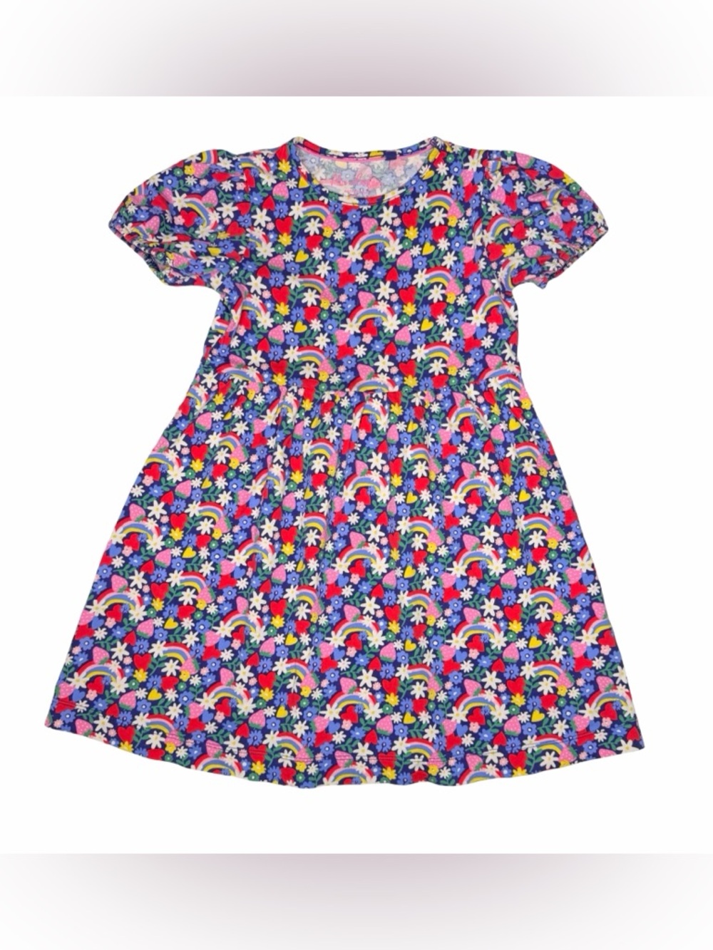 Mini‎ Boden Strawberries And Rainbows Dress